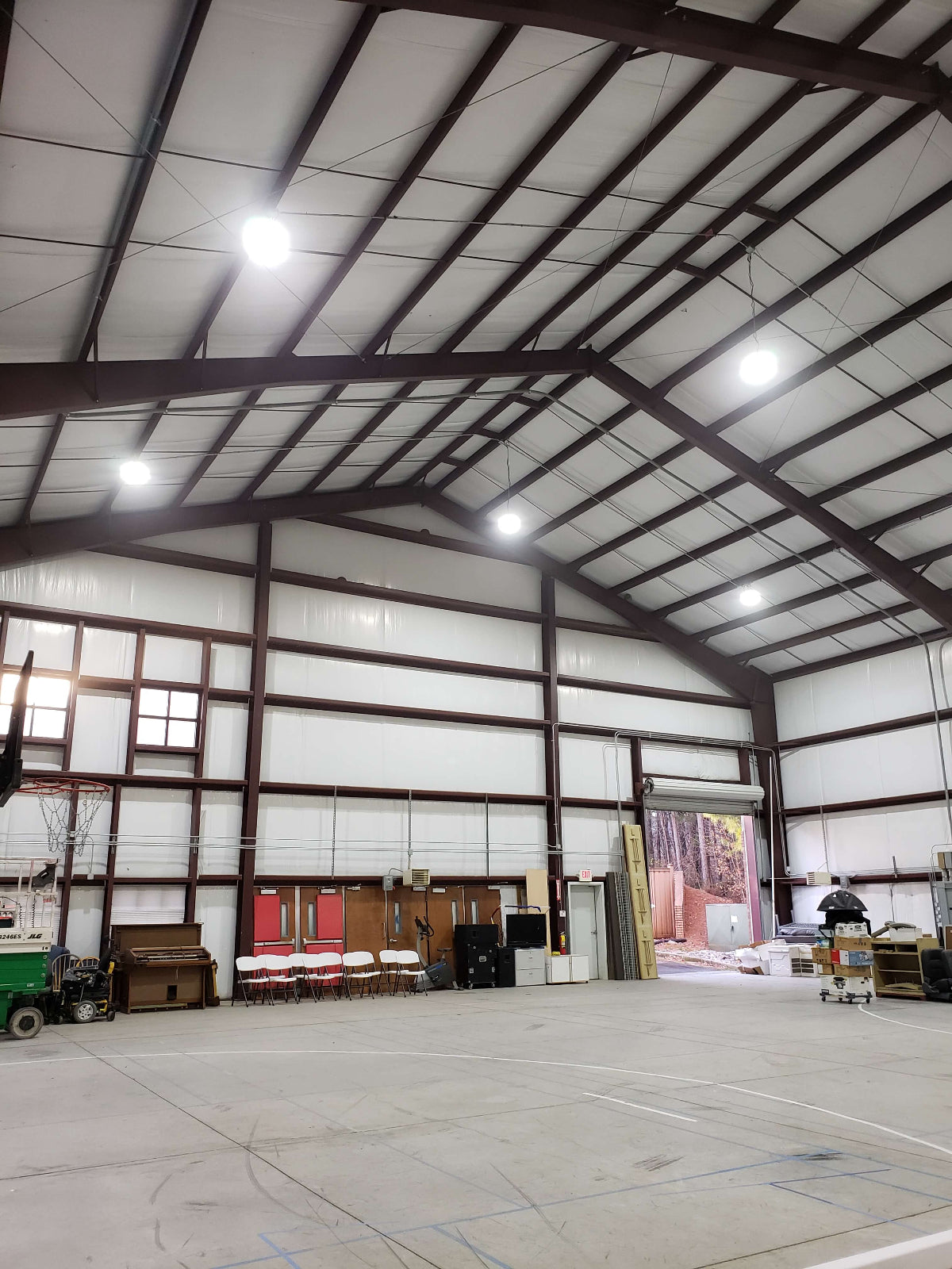Commercial warehouse LED high bay lighting upgrade